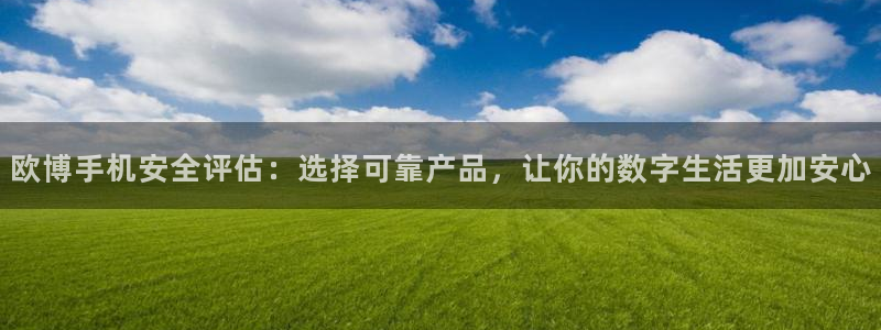 聚彩体育论坛：欧博手机安全评估：选择可靠产品，让你的数字生活更加安心