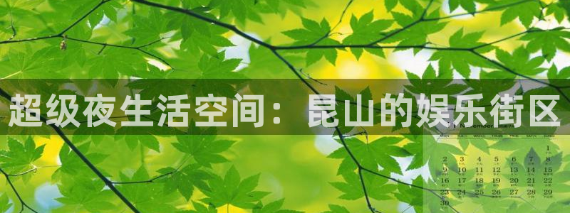 聚彩代理注册官网入口：超级夜生活空间：昆山的娱乐街区