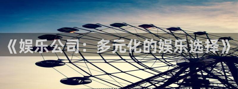 聚彩体育代理：《娱乐公司：多元化的娱乐选择》